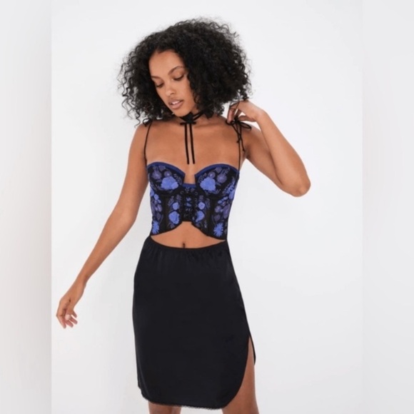 New! For love and lemons Kaylee embroidered bustier crop top 1204 - Picture 7 of 13